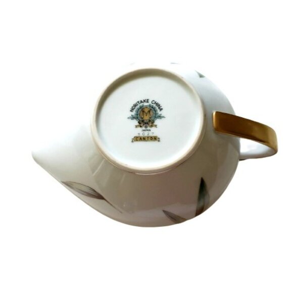 Vintage Noritake Canton Bamboo Pattern Creamer & Sugar Set - Picture 8 of 12